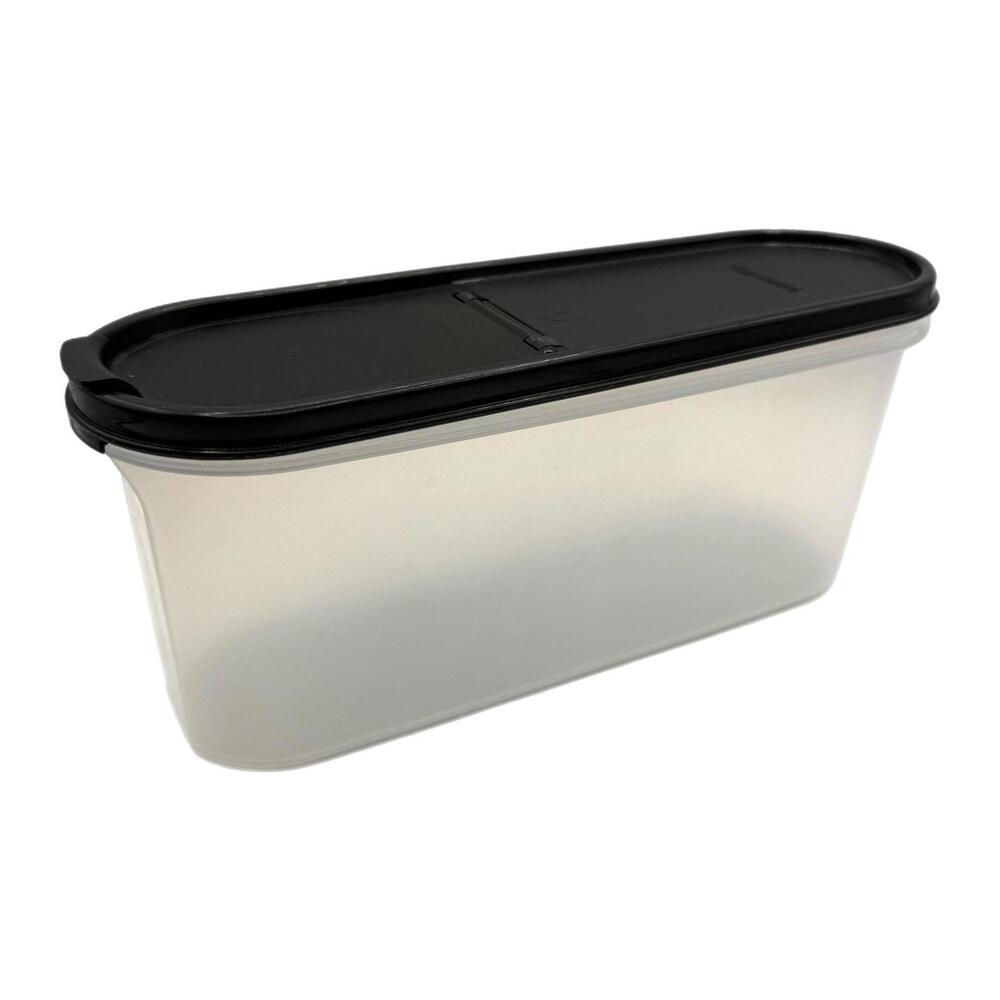 Tupperware Black Flip-Top 1.8L Modular Mates Container #2400
